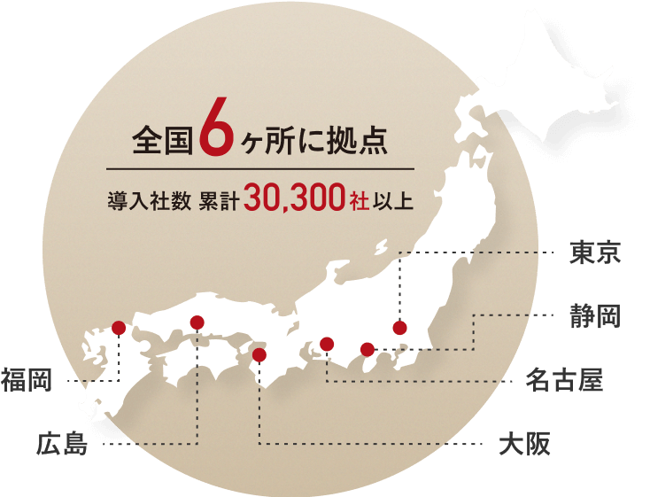 企業の規模にかかわらず全国で採用成功の実績多数