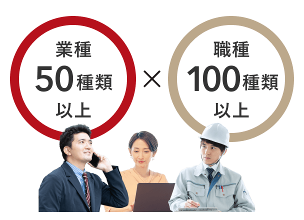 営業、施工管理、エンジニアなど多様な人材が登録