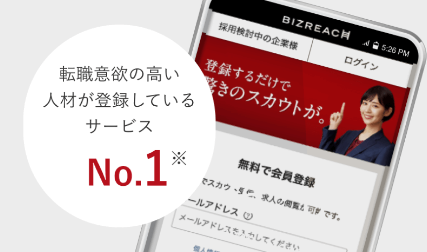 図:転職意欲の高い人材が登録しているサービスナンバーワン