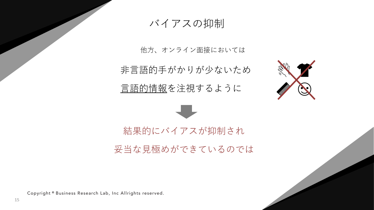バイアスの抑制